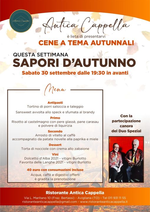 locandina sapori d'autunno